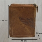 Preview: Echt Leder Herren Portemonnaie Vintage Design mit rundum Reißverschluss Geldbörse